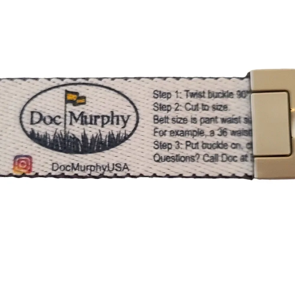 Doc Murphy Hobe Sound Mens Belt Jobe Indian Man Palm Tree Sz 35 Golf Belt